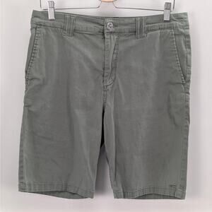 O’Neill Men's Standard Fit Twill Chino Shorts, Casual Summer Olive Green Size 30